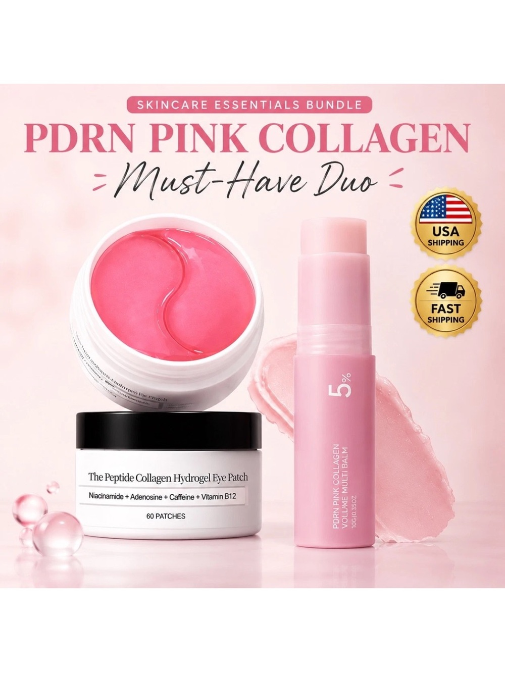 PDRN Pink Collagen Multi Balm - Korean Beauty
